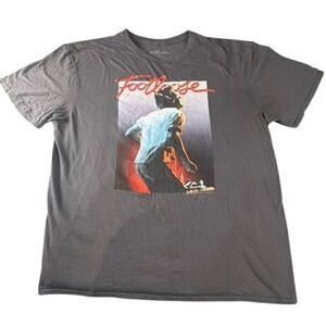Footloose T-Shirt Mens 2XL Gray Graphic Movie Tee Short Sleeve 80s‎ Retro Film